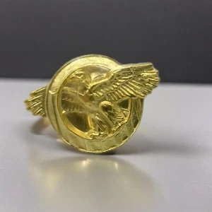 Honorable Servicio Solapa Botón Pin 1939-1946 Tono Dorado Águila Círculo Emblema .5" - Imagen 1 de 6