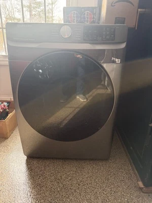 Samsung -7,5 Cu. Secador de gas inteligente apilable de pies con vapor y sensor seco - marfil Foto 1 de 2