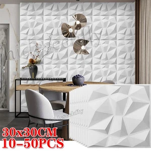 50X 3D Paneele PVC Paneele Deckenpaneele 3D Wandpaneele Mirror Dekoren 30x30 CM - Bild 1 von 36