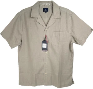 Camisa Ben Sherman Para Hombre Abotonada Manga Corta Cordel Mezcla de Lino Talla M Nueva con Etiquetas $99 - Imagen 1 de 5
