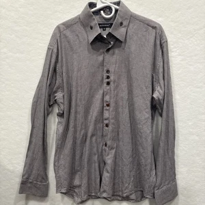 Bogosse Men’s Dress Shirt Size 5 Geometric Design Octagon Button Up Flip Cuff - Picture 1 of 9