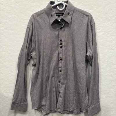 Bogosse Men’s Dress Shirt Size 5 Geometric Design Octagon Button Up Flip Cuff - Image 1 of 4
