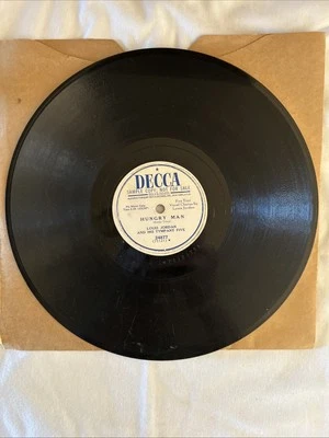 PROMO-78RPM-LOUIS JORDAN  Push Ka Pee Shee Pie/Hungry Man 1950 Decca 24877- 10” - Image 1 of 4