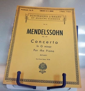 Mendelssohn Op 25 Concerto in G Minor for TWO Pianos Sheet Music Score Schirmer - Picture 1 of 3