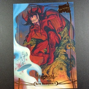 /999 Mephisto Silver Surfer Gold Foil 5x7 Marvel Masterpieces XL Oversized Card - Bild 1 von 10