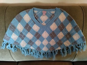 Vintage T & D Kaschmir Mädchen Argyle Schal ~ Größe Medium ~ gesponnen in Schottland - Bild 1 von 7