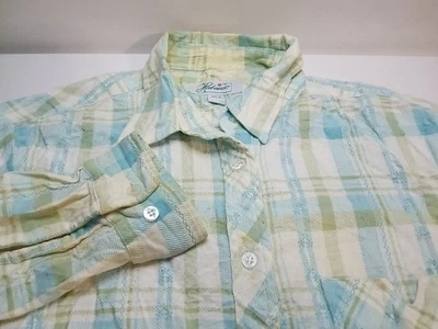 Camisa grande de franela a cuadros Haband para mujer con botones IP Foto 1 de 4