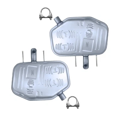 Stainless Steel Pair of Mufflers Exhaust Kit fits: 2011-2017 Buick Regal 2.4L - Image 1 of 4