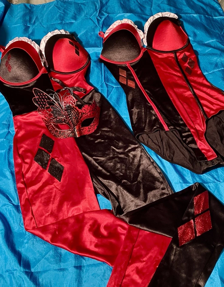 Harley Quinn Disfraces Legging Body y Leotardo Undergirl Mariposa Máscara Grande Foto 1 de 4