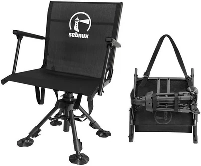 JAGDROLLO STUHL 360 GRAD DREHBAR VERSTELLBAR LEISE 400 PFUND KAPAZITÄT JAGD - Bild 1 von 4