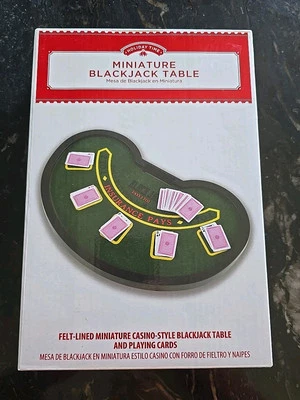 Mini Blackjack Set Casino Style NEW - Image 1 of 2