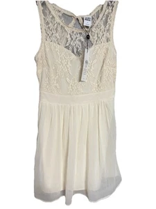 Vestido Vero Moda Beige Talla Mediana Encaje Sin Mangas Nuevo Cóctel’s - Imagen 1 de 8