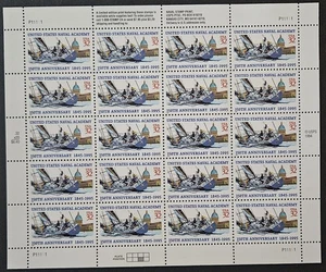 Scott # 3001 - U.S. Naval Academy, 150th Anniversary - Sheet of 20 Stamps - MNH - Picture 1 of 1