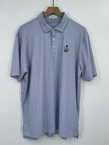 Polo Peter Millar Summer Comfort Hombre Grande Cóctel Copa de Vino Estampado Azul - Imagen 1 de 12