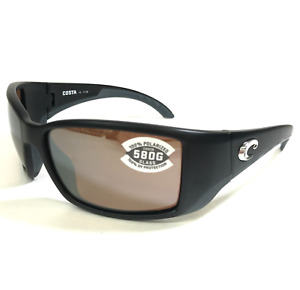 Costa Sunglasses Blackfin BL 11 Matte Black Wrap Gray 580G Polarized Lenses