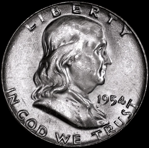 1954 Franklin Half Dollar Silver Uncirculated, Bugs Bunny, As Shown 630 Cover