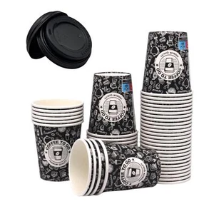 Kaffeebecher to go Pappbecher coffee to go Becher 200ml 8oz Papierbecher - Bild 1 von 5