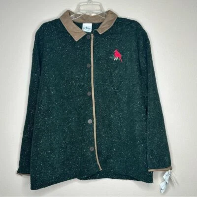 Vintage 90s Artisans Cardinal Green Fleece Jacket Outdoor USA Made Size XL NWT - Image 1 of 4