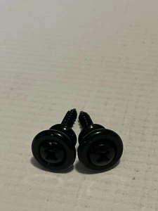 (2) GOTOH Black Strap Buttons & Screws For Gibson Guitar & Similar - AP-6695-003 - Picture 1 of 4
