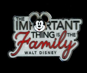 DLR Mickey Mouse Walt Zitat Eine Familie LE Disney Pin 149984 - Bild 1 von 1