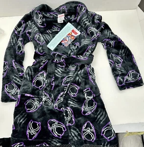 New Marvel Avengers Black Panther Boys Panther King Bathrobe Robe Size 10 - Picture 1 of 3