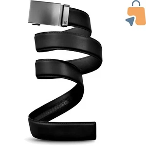 Sleek Men's Leather Ratchet Belt 40mm - Adjustable for Perfect Fit Every Time - Picture 1 of 4