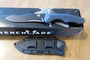 BENCHMADE New 183SBK Fixed Blade Contego Blk Combo Edge S30V Blade Knife/Knives