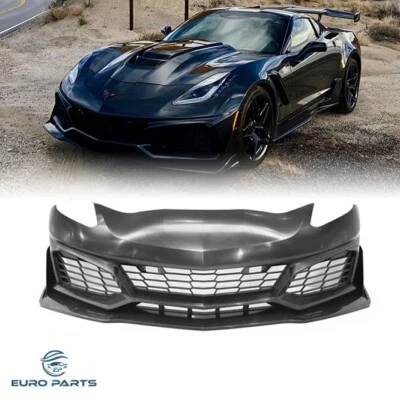Se adapta a Chevy Chevrolet Corvette C7 ZR1 2014~2019 estilo parachoques delantero conversión PP Foto 1 de 4