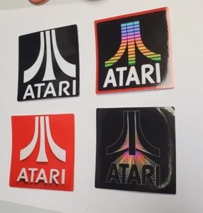 ATARI Vintage Logo Vinyl Decal VARIETY PACK 4 - WORLDWIDE ๐ SHIPPING - Picture 1 of 4
