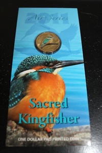 2011 AIR SERIES SACRED KINGFISHER BIRD  $1 UNC RAM COIN CARD -   FREE AU POST - Picture 1 of 2