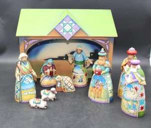 Jim Shore Heartwood Creek Ten Piece Nativity Set in Box - Picture 1 of 10