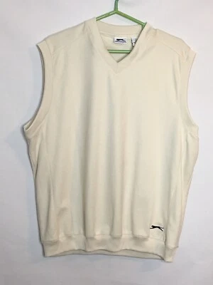 SLAZENGER GOLF Crema CHALECO TIRAR OVER Hombres Grande Deporte Ropa Deportiva Foto 1 de 4