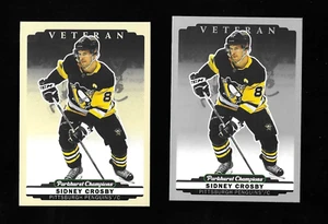 BOTH! SIDNEY CROSBY 2022-23 PARKHURST CHAMPIONS SILVER PARALLEL 212 & BASE - Picture 1 of 2