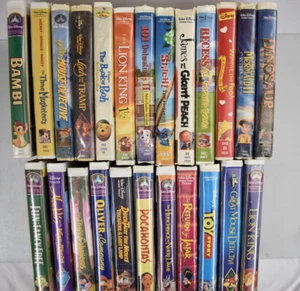 Lot of 24 Disney ANIMATED Movies VHS - Picture 1 of 3