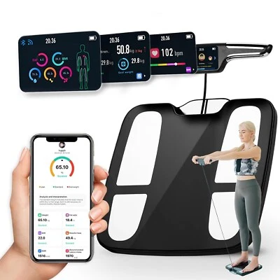 Smart Body Fat Scale w/ Handle, Wi-Fi, 51 Metrics, FSA/HSA, 50 Users - NIB - Image 1 of 4