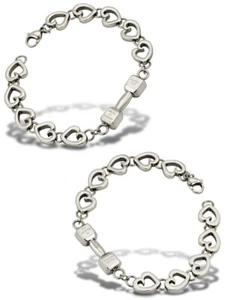 Women's "Love Fitness" Bracelet with Mini Luke Dumbbell-Luke 1:37 - Picture 1 of 3