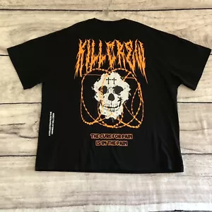Kill Crew Apparel Camicia 3XL Uomo Nero Barbaro Porrada Serie Spina Filo Teschio - Foto 1 di 13