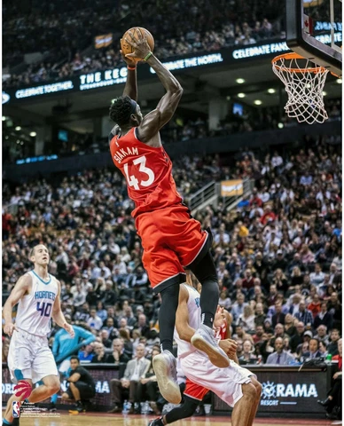 Pascal Siakam Toronto Raptors Unsigned Dunk vs. Charlotte Hornets Photograph Cover