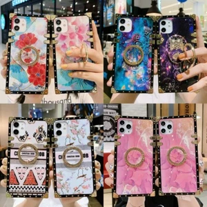Per LG Stylo 7 6 5 4 K61 K51 custodia fiori marmo glitter con anello - Foto 1 di 19
