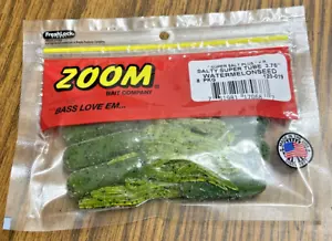 Zoom Salty Super Tube 3.75 Inch 8 Pack Watermelon Seed Green Squid Bait Lure USA - Picture 1 of 10