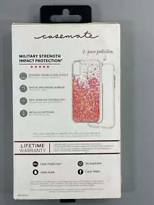 Case Mate Waterfall Glow in The Dark Liquid Pink Glitter For Apple iPhone 8 - Picture 1 of 2