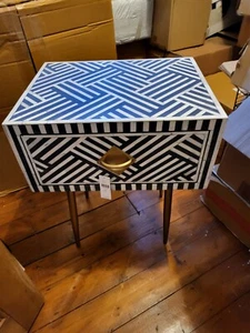 Anthropologie Geometric Bedside Table. Rrp £598 - Picture 1 of 7