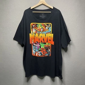 Camicia Marvel Comics Uomo XXXL 3XL Nera Manica Corta Spiderman Hulk Capitano Thor - Foto 1 di 8