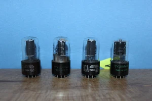 Radio Tubes 6K6GT 6K6 RCA Sylvania Black Plate Test 109 100 102 102 Set of 4 - Picture 1 of 3