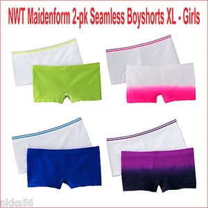 NWT Maidenform 2-pk Seamless Boyshorts XL - Girls - Picture 1 of 1