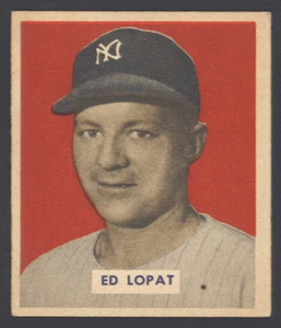 Béisbol Bowman 1949 ~ #229 ~ edición lopat ~ Yankees de Nueva York ~ tarjeta de novato - Imagen 1 de 2