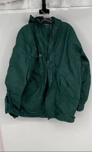 Columbia Mens Green Full Zip Pockets Mid-Length Hooded Windbreaker Jacket Size L - Picture 1 of 7