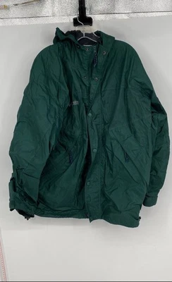 Columbia Mens Green Full Zip Pockets Mid-Length Hooded Windbreaker Jacket Size L - Image 1 of 4