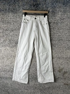 DISSH Jeans Womens 4 AU 8 White High Rise Straight Leg 100% Cotton Denim Pants - Picture 1 of 8