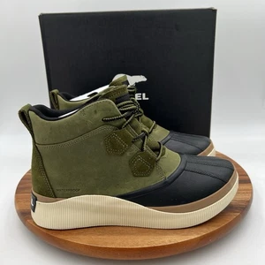 Size 10 Sorel Womens Out N About IV Classic Waterproof Utility Green/black Boots - Picture 1 of 14